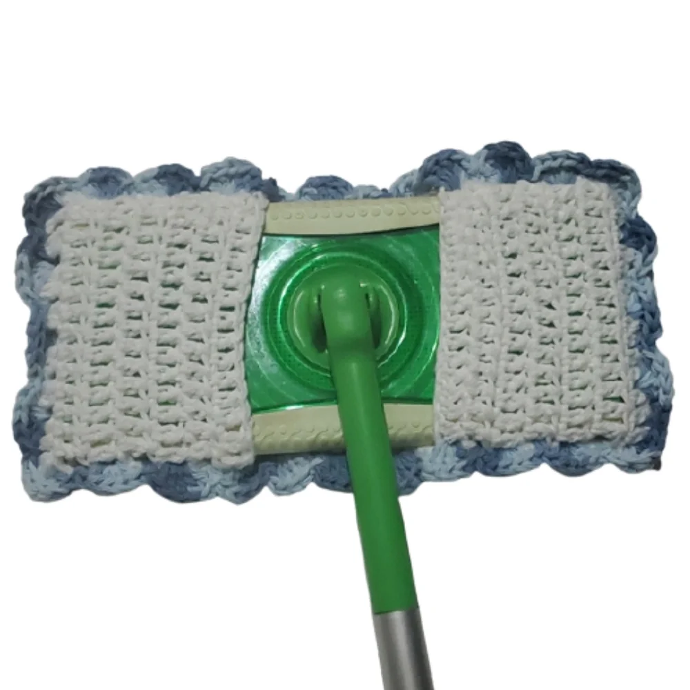 Set of 2 Eco-Friendly Organic Handmade Reuseable Cotton Cleaner Mop Covers Cloth